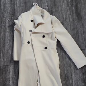 Old Navy Cream Double-Breasted Trench Coat